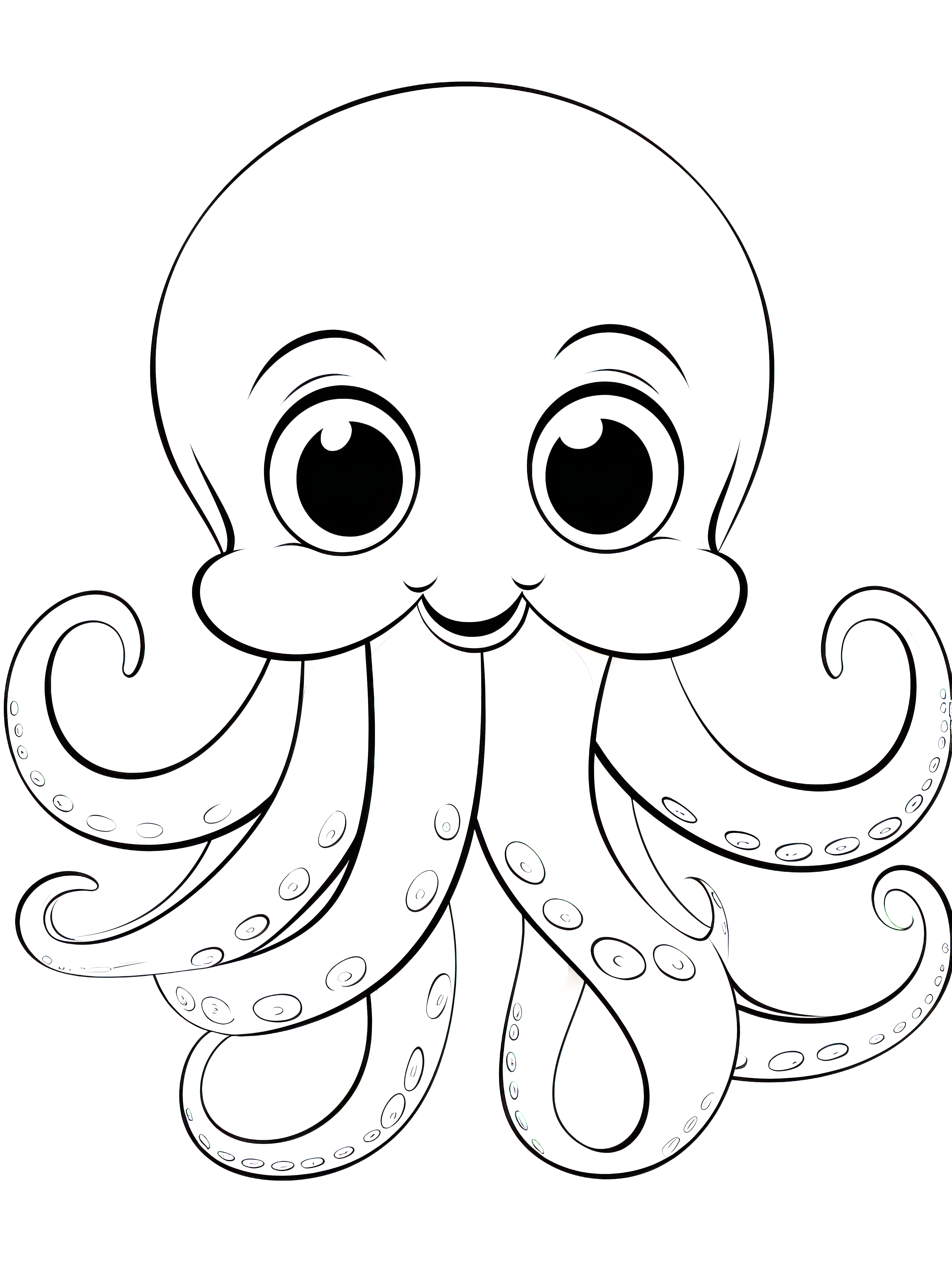 Ocean Animal Coloring Page printable artwork