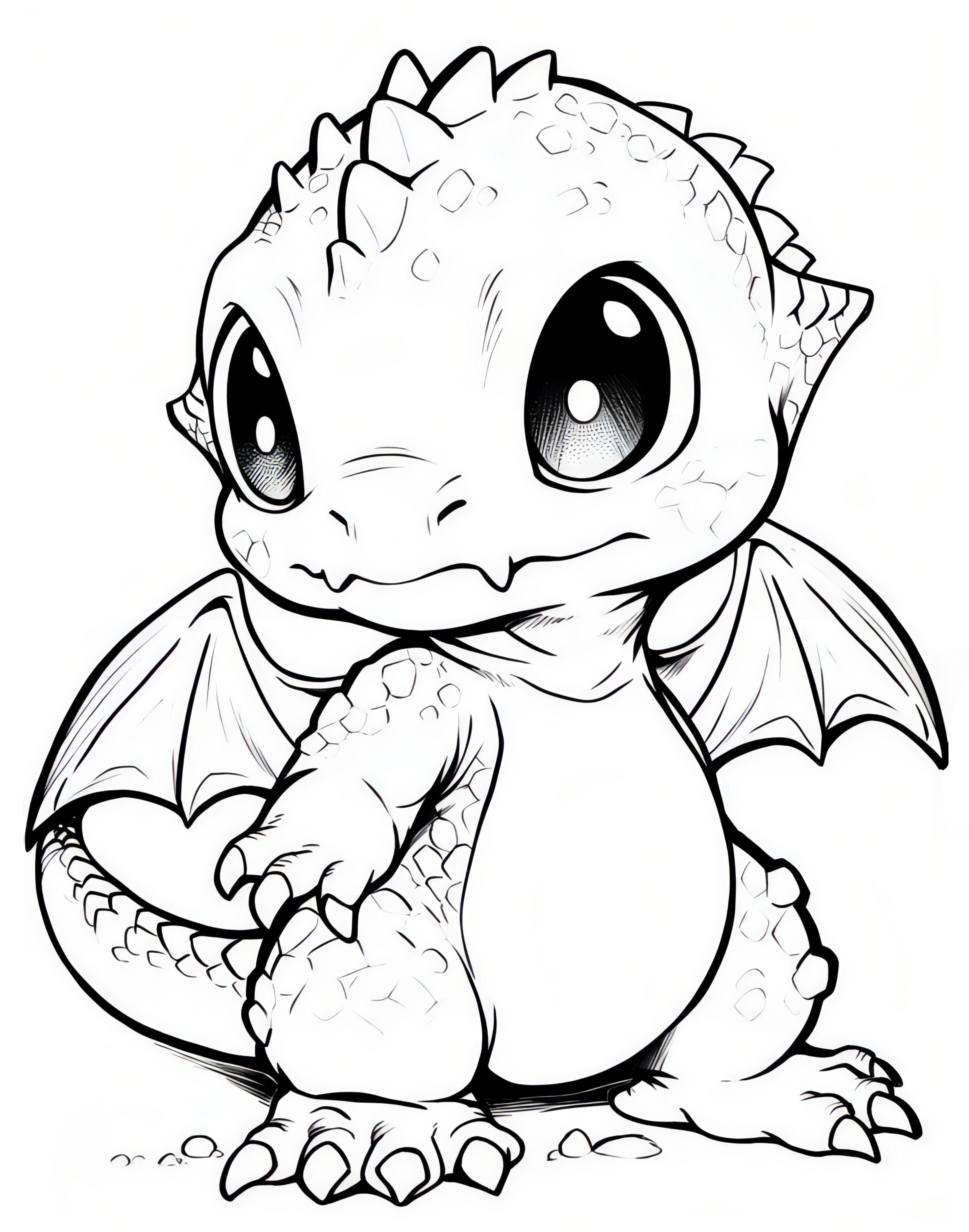 Prongo Dragon Coloring Page printable artwork